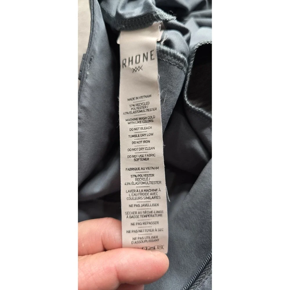 Rhone Commuter Classic Pants Mens 38x32 Gray Blue Slim Fit Straight  Zip Pocket